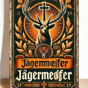 Retro Jagermeisster fémtábla - Meska.hu