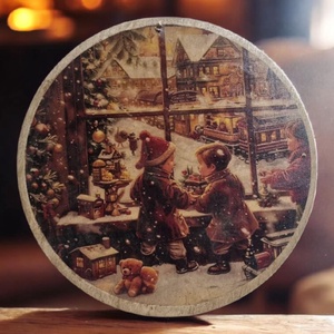 Karácsonyi ajtódísz, Karácsony, Adventi díszek, Adventi ajtódísz, Famegmunkálás, MESKA