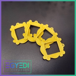 Kulcstartó sárga képkeret. Jóbarátok sárga képkeretes kulcstartó., Táska & Tok, Kulcstartó & Táskadísz, Kulcstartó, Gravírozás, pirográfia, MESKA