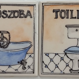 fürdőszobai táblák - Meska.hu