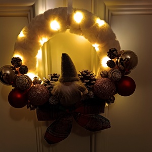 Karácsonyi ajtódísz - karácsony - karácsonyi lakásdekoráció - karácsonyi ajtódíszek - Meska.hu