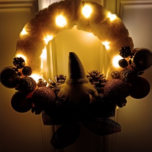 Karácsonyi ajtódísz - karácsony - karácsonyi lakásdekoráció - karácsonyi ajtódíszek - Meska.hu