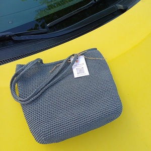 Tágas, horgolt shopper táska hosszú pántokkal - Meska.hu