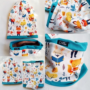 Rókás téli sapka sál szett  - Meska.hu