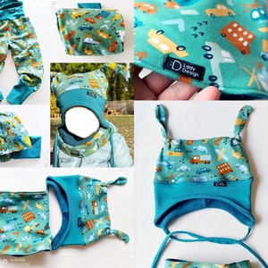 Téli bélelt sapka Járművek - Meska.hu