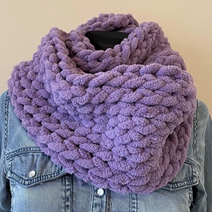 Kötött puha csősál - ruha & divat - sál, sapka, kendő - sál - Meska.hu