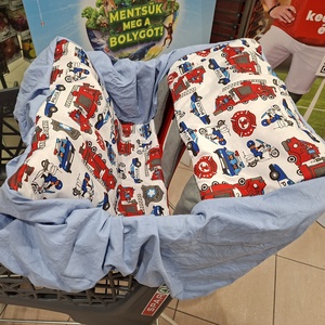 Tűzoltós bevásárlókocsi huzat - Bevásárló kocsihuzat, Baba - mama, Utazási kellékek, Bevásárlókocsi huzat, Varrás, MESKA