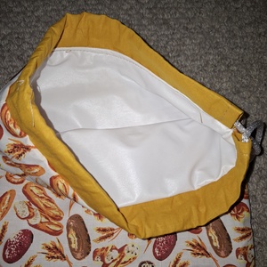 Nagyméretű uzsonnás zsák frissen tartó PUL béléssel - táska & tok - bevásárlás & shopper táska - kenyeres zsák - Meska.hu