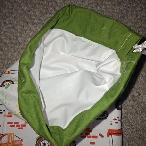 Munkagépes uzsonnás zsák frissen tartó PUL béléssel - táska & tok - bevásárlás & shopper táska - kenyeres zsák - Meska.hu