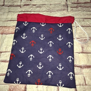 Matróz mintás uzsonnás tasak frissen tartó PUL béléssel, Táska & Tok, Bevásárlás & Shopper táska, Kenyeres zsák, Varrás, MESKA