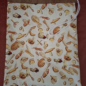 Nagyméretű kenyeres zsák frissen tartó PUL béléssel, Táska & Tok, Bevásárlás & Shopper táska, Kenyeres zsák, Varrás, MESKA