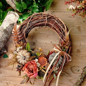 Őszi kopogtató- barna - Meska.hu