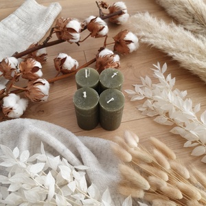 Rusztikus gyertyák - karácsony - karácsonyi lakásdekoráció - karácsonyi illatgyertya, mécses - Meska.hu