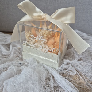 Szárazvirág virágbox, plexiboz, virágdoboz, Anyák napjára, szülőköszöntőre - otthon & életmód - virágdekoráció - virágok - virágbox - Meska.hu