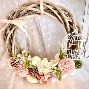 Kalitkás ajtódísz, Otthon & Életmód, Dekoráció, Ajtó- és ablak dekoráció, Ajtódísz & Kopogtató, Virágkötés, MESKA