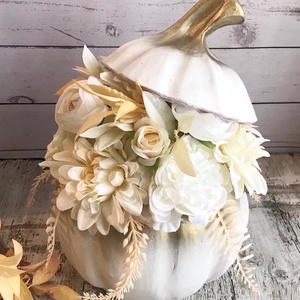 Pumpkin flower-gold white - Meska.hu