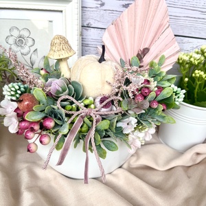 White pumpkin asztaldísz - otthon & életmód - dekoráció - asztal és polc dekoráció - asztaldísz - Meska.hu