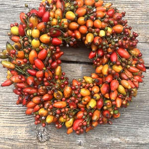 Csipkebogyó ajtódísz - otthon & életmód - dekoráció - ajtó- és ablak dekoráció - ajtódísz & kopogtató - Meska.hu