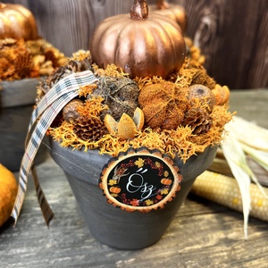Pumpkin asztaldísz, Otthon & Életmód, Dekoráció, Asztal és polc dekoráció, Asztaldísz, Virágkötés, MESKA
