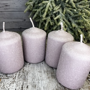 Bársony glitter gyertya lila, Kellékek & szerszámok, Dekorációs gyertya, Dekorációs kellékek, , MESKA