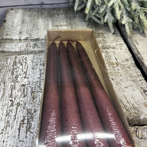 Glitteres hosszú gyertya bordó, Kellékek & szerszámok, Dekorációs gyertya, Dekorációs kellékek, , MESKA