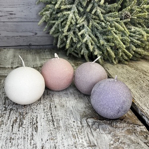 Bársony glitter gömb gyertya, Kellékek & szerszámok, Dekorációs gyertya, Dekorációs kellékek, , MESKA