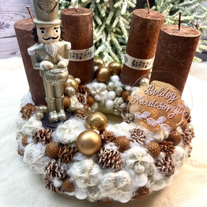 Diótörő adventi koszorú - Meska.hu
