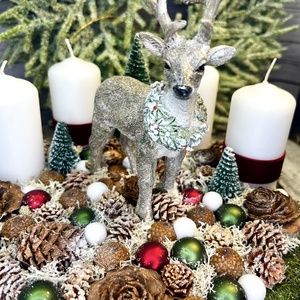 Szarvas adventi koszorú - karácsony - adventi díszek - adventi koszorú - Meska.hu