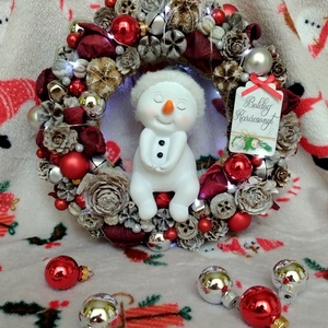 Szuszis Hóember kopogtató - Meska.hu