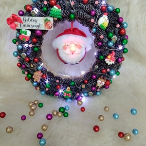 Mikulás kopogtató - otthon & életmód - dekoráció - ajtó- és ablak dekoráció - ajtódísz & kopogtató - Meska.hu