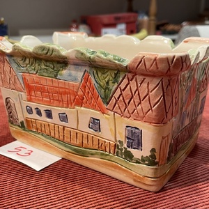 Házikó mintájú, mázas kaspó - otthon & életmód - dekoráció - virágdísz és tartó - virágtartó - Meska.hu