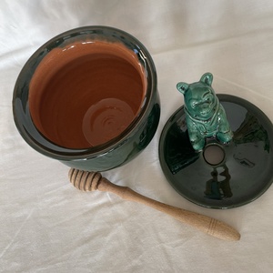  Micimackós mézes edény (zöld) - otthon & életmód - dekoráció - asztal és polc dekoráció - dekorációs tál, tartó - Meska.hu