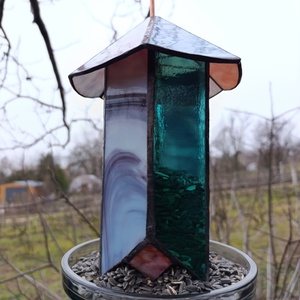 Madáretető Tiffany technikával - Meska.hu