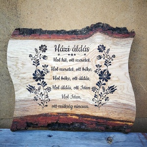 Háziáldás, Otthon & Életmód, Vallás, Házi áldás, Famegmunkálás, Gravírozás, pirográfia, MESKA