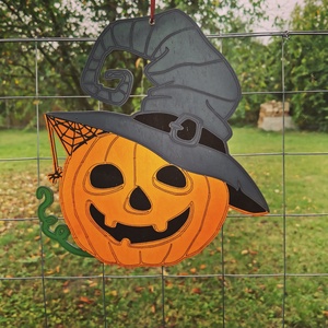 Kézműves Halloween ablakdísz - Meska.hu