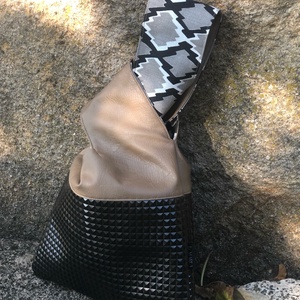 la MARLA black keresztpántos kis táska - japanese knotbag  - táska & tok - variálható táska - Meska.hu