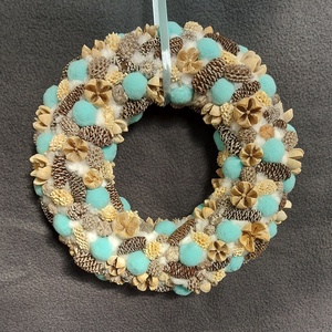 Téli ajtódísz - karácsony - karácsonyi lakásdekoráció - karácsonyi ajtódíszek - Meska.hu