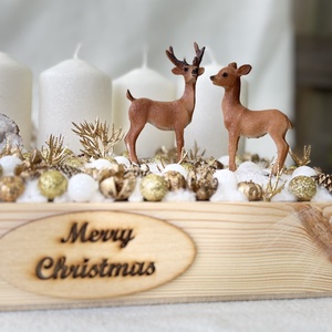 Geódás arany adventi koszorú - karácsony - adventi díszek - adventi koszorú - Meska.hu