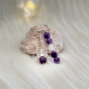 Ametiszt kulcstartó - Meska.hu