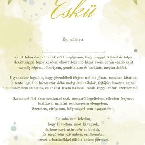 Lánybúcsú eskü- olasz stílus - Meska.hu