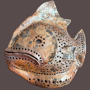 Kerámia lámpa fatűzben született hal, Otthon & Életmód, Lámpa, Hangulatlámpa, Kerámia, MESKA