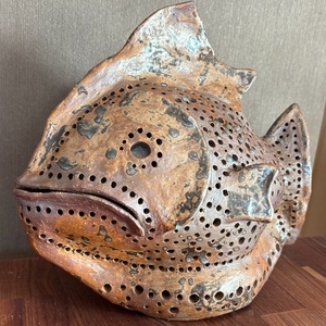 Kerámia lámpa fatűzben született hal - otthon & életmód - lámpa - hangulatlámpa - Meska.hu