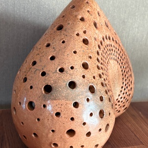 Kerámia lámpa fatűzes szív - otthon & életmód - lámpa - hangulatlámpa - Meska.hu