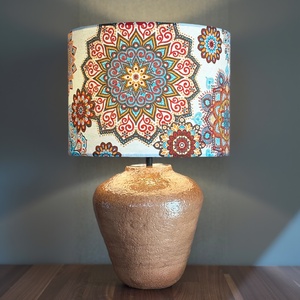 Kerámia lámpa fatüzes mandala - Meska.hu