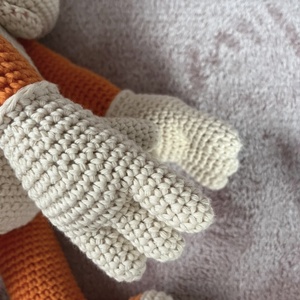 Horgolt nyúl narancssárga - játék & sport - plüssállat & játékfigura - nyuszi - Meska.hu