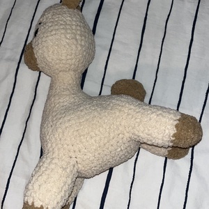 Horgolt láma bézs - játék & sport - plüssállat & játékfigura - láma - Meska.hu