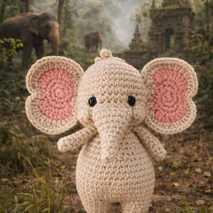 Horgolt elefánt, Játék & Sport, Plüssállat & Játékfigura, Elefánt, Horgolás, MESKA