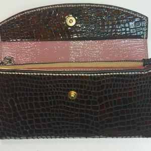 Marhabőr Pénztárca krokodil bőr mint�val  - táska & tok - pénztárca & más tok - aprópénztartó - Meska.hu