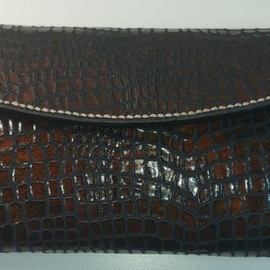 Marhabőr Pénztárca krokodil bőr mint�val , Táska & Tok, Pénztárca & Más tok, Aprópénztartó, Bőrművesség, MESKA