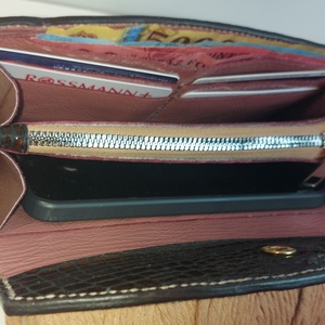 Marhabőr Pénztárca krokodil bőr mint�val  - táska & tok - pénztárca & más tok - aprópénztartó - Meska.hu